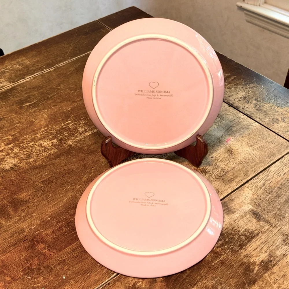 Williams-Sonoma fondue plates Pink